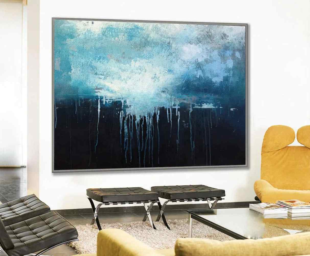 Scenic Handmade Hand-painted Sky Abstract Canvas Wall Art AJA2K